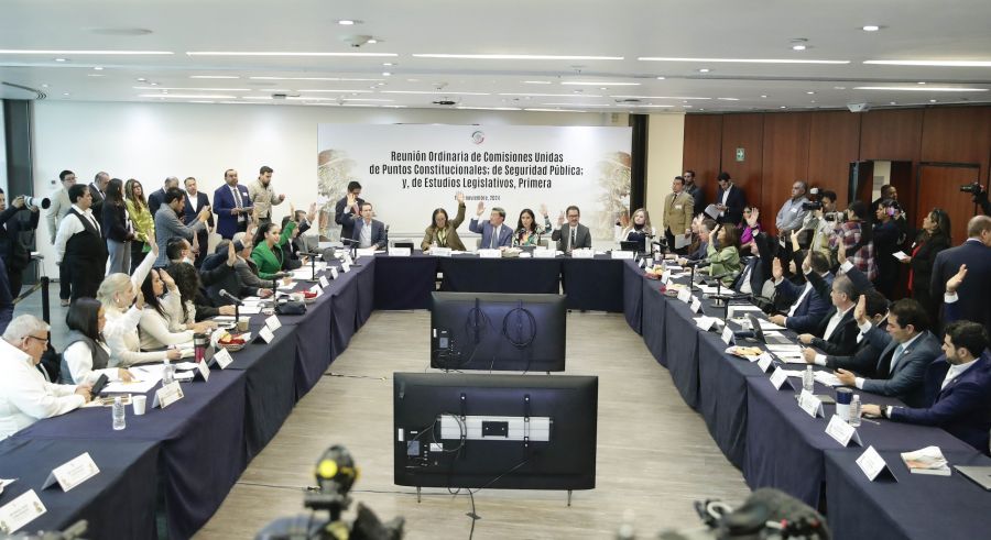 Por unanimidad, aprueban en comisiones del Senado reforma constitucional en materia de seguridad p&uacute;blica